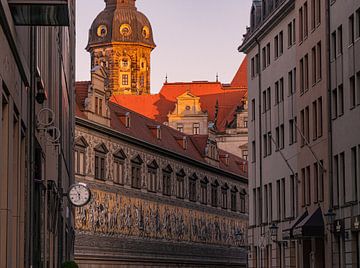 In Augustus Street Dresden in de ochtend
