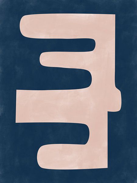 Pale Pink Organic Shape by Elena Ristova