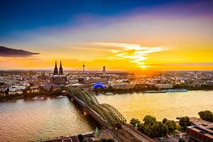 Köln bei Sonnenuntergang von Günter Albers