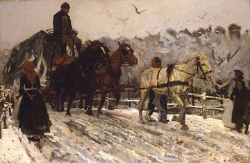Carthorses in the Snow, George Hendrik Breitner