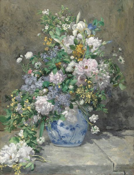 Frühlingsstrauss, Pierre-Auguste Renoir von Meesterlijcke Meesters