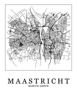 Gestylter Stadtplan von Maastricht von Peter Hooijmeijer