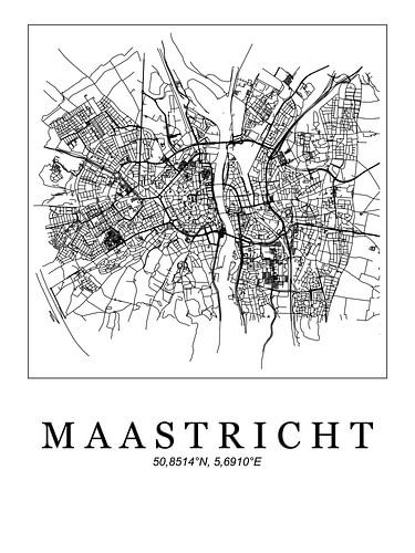 Gestylde plattgrond van Maastricht