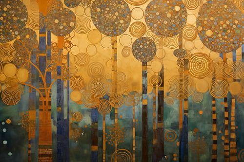 Forest of Golden Circle Trees