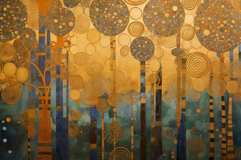 Forest of Golden Circle Trees by Whale & Sons