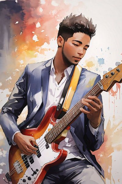 Le bassiste de jazz par Arjan van de Logt
