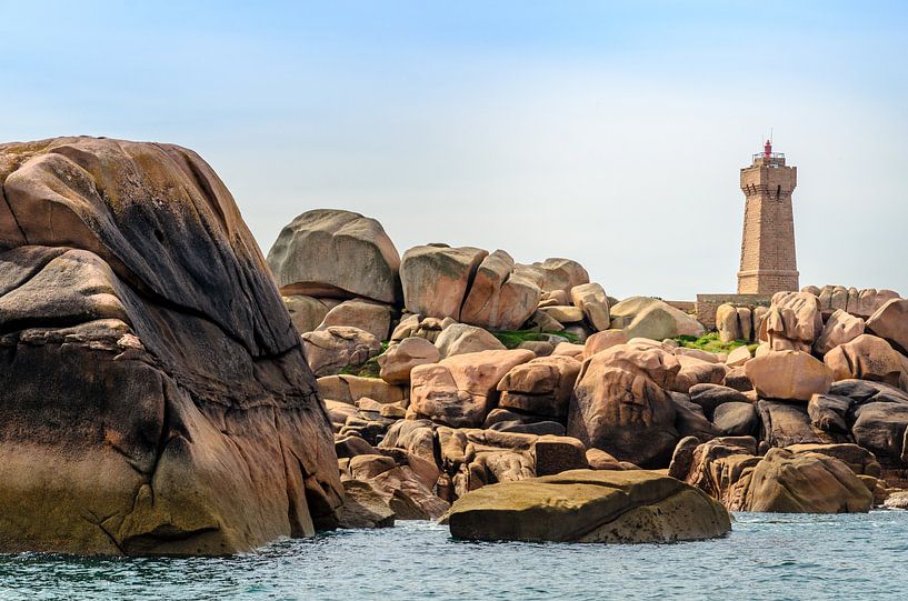 Leuchtturm in der Bretagne, Côte de Granit Rose, Frankreich von 7Horses Photography