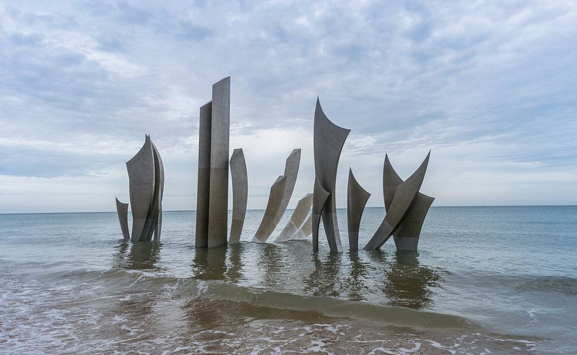 Monument on Omaha Beach, Normandy, France by Patrick Verhoef