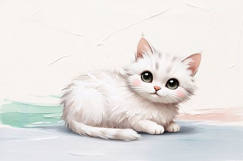 Schattige kat digitale illustratie