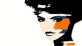 Stylish woman with artistic make-up by Frank Heinz