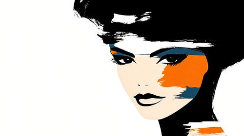 Stijlvolle vrouw met artistieke make-up