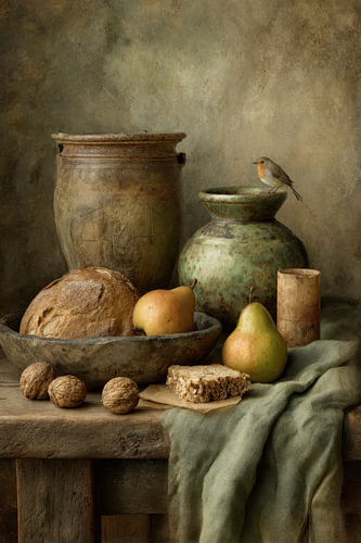 Robin – Serene Still Life in Earthy Tones