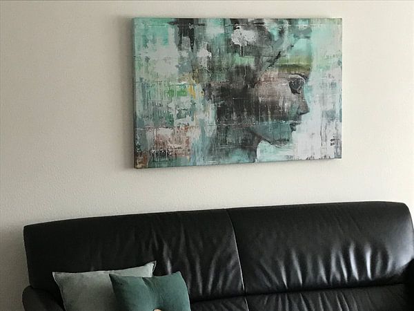 Klantfoto: Angie green van Atelier Paint-Ing, op canvas
