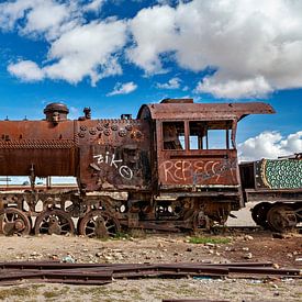 Le cimetière de trains près d'Uyuni en Bolivie sur Roland Brack