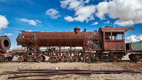 Der Zugfriedhof bei Uyuni in Bolivien von Roland Brack