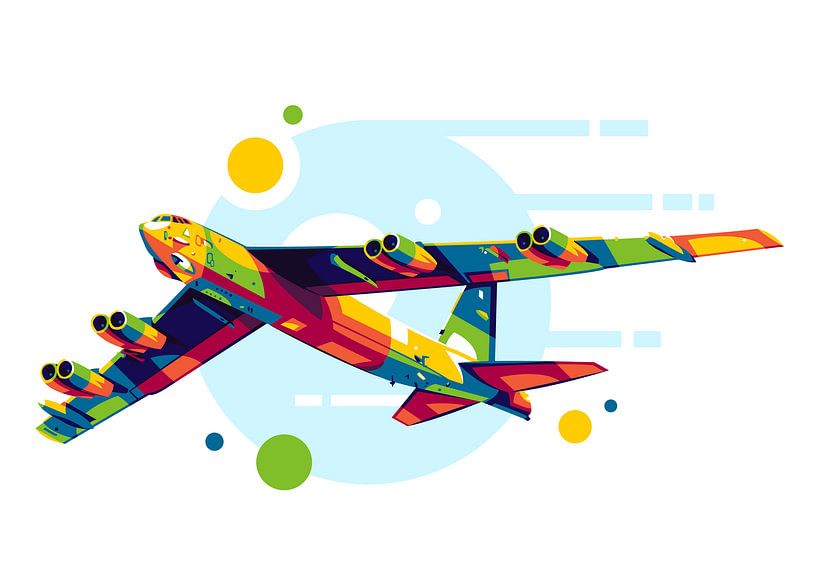 B-52 Stratofortress in Pop Art van Lintang Wicaksono