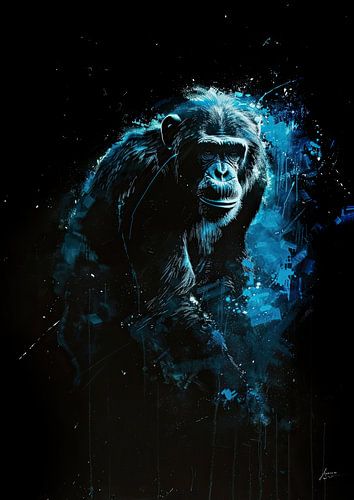 Peinture Gorille Abstrait