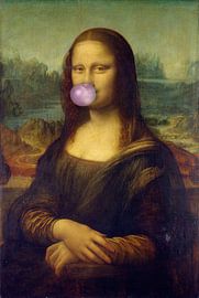 Mona Lisa with chewing gum by Antje van Deursen