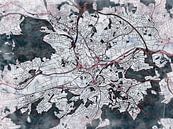 Kaart van Wetzlar in de stijl 'White Winter' van Maporia thumbnail