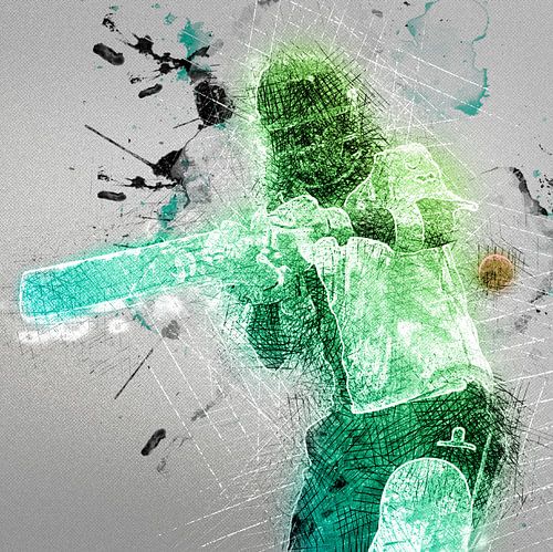 Cricket Sport Art HCC The Hague