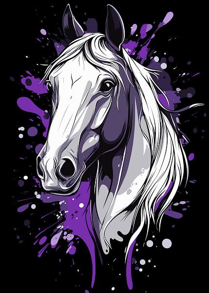 Portrait de cheval stylisé avec effets de couleur par Pixelbull Design