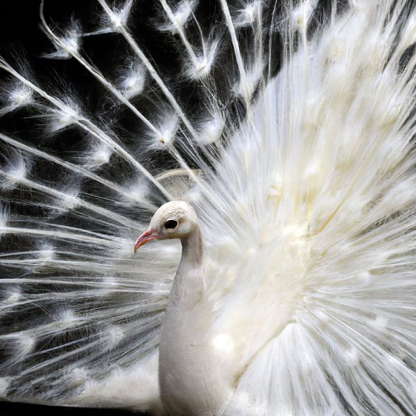 white peacock by Jacco Hinke