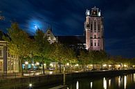 Grote Kerk Dordrecht in maanlicht van Anton de Zeeuw thumbnail
