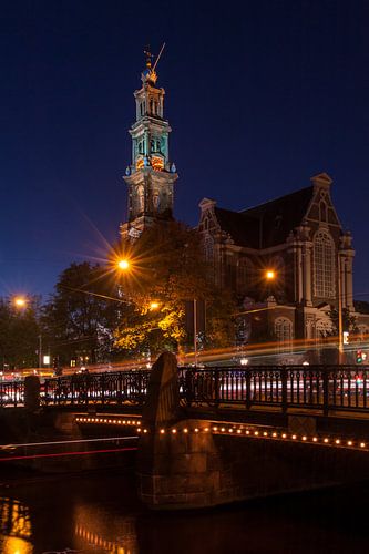 Westerkerk bij nacht