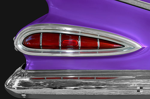 Achterlicht van een Chevrolet Impala uit 1959