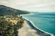 Tropisch strand en blauwe zee op Lombok, Indonesië van Expeditie Aardbol thumbnail