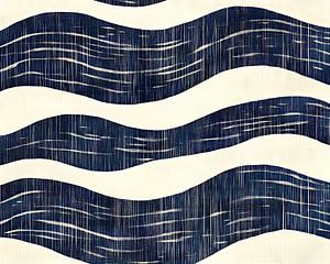 Tintenbalance - Symmetrie in Blau und Leinen
