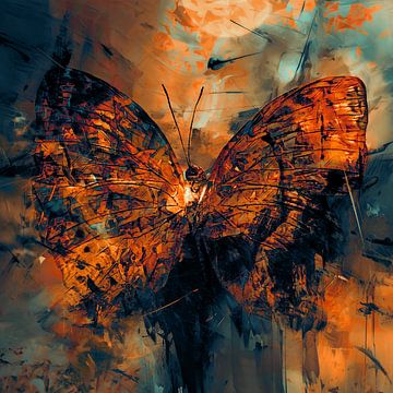 Butterfly damaged by life