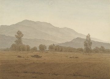 Nieuwe maan boven het Riesengebergte, Caspar David Friedrich