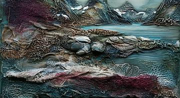Lofotenlandschap, collage van Nick Wendt