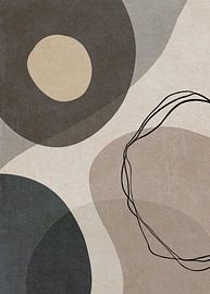 Abstracte Geometrische Organische Vormen En Lijnen (gezien bij vtwonen) van Diana van Tankeren