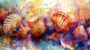 Watercolour Shells by ByNoukk