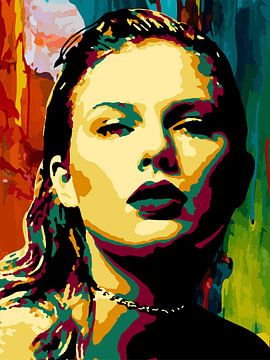 Taylor Swift Kleurrijke Abstracte Kunst van Andika Bahtiar