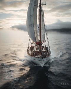 Segelboot auf Fahrt