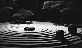 jardin zen de nuit sur Virgil Quinn - Decorative Arts