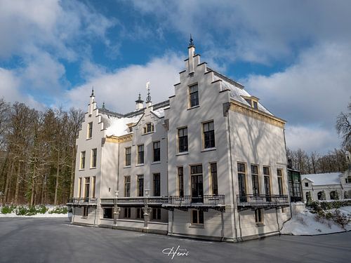 kasteel staverden in de winter van Henri van Rheenen