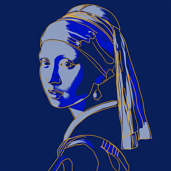 Das Mädchen mit dem Perlenohrring von Poster Art Shop