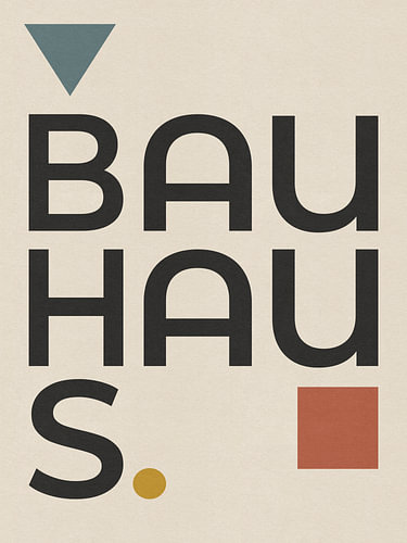 Bauhaus Signature Edition 6 – Terracotta – Typografie en Geometrie | Abstracte Grafische Kunst