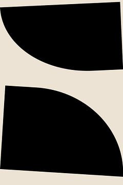 Black Shapes. Retro style minimalist art III by Dina Dankers