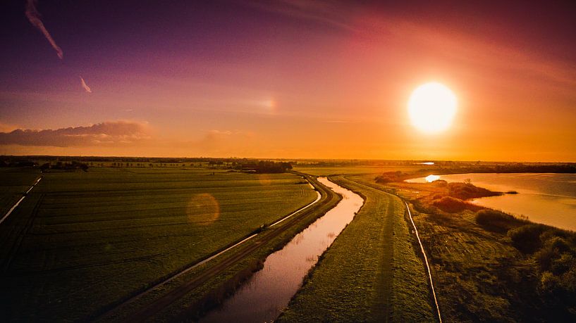 Nederlands landschap vanuit de lucht von Pureframed Photos