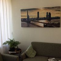 Klantfoto: Rotterdam Skyline in the morning (Landscape) van Rob van der Teen, op canvas