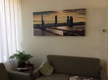 Klantfoto: Rotterdam Skyline in the morning (Landscape) van Rob van der Teen, op canvas