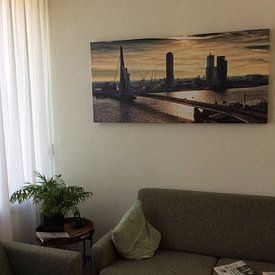 Customer photo: Rotterdam Skyline in the morning (Landscape) by Rob van der Teen, on canvas
