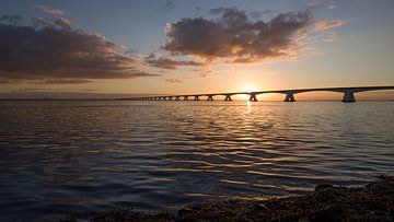 Sunrise with the Zeeland Bridge