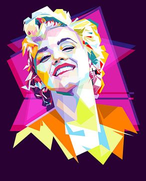 Monroe pop art portret van GhostArt