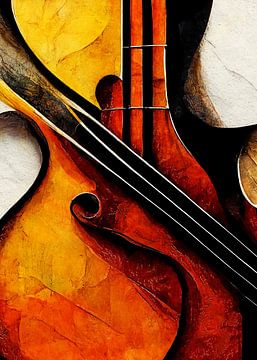 Violine Saitenmusik Kunst #Musik #Geige von JBJart Justyna Jaszke